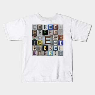 Nick's Type Art: E Kids T-Shirt